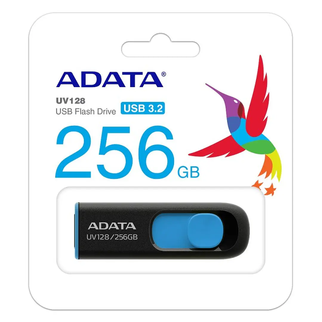 ADATA Lapiz Usb UV128 256GB USB 3.2 Negro/Azul 3