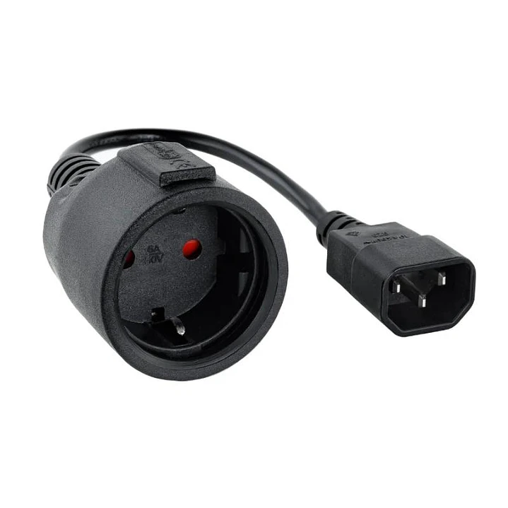 Nanocable Cable Adaptador C14-M a CEE7-H, 50cm 1