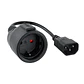 Nanocable Cable Adaptador C14-M a CEE7-H, 50cm - Miniatura 2