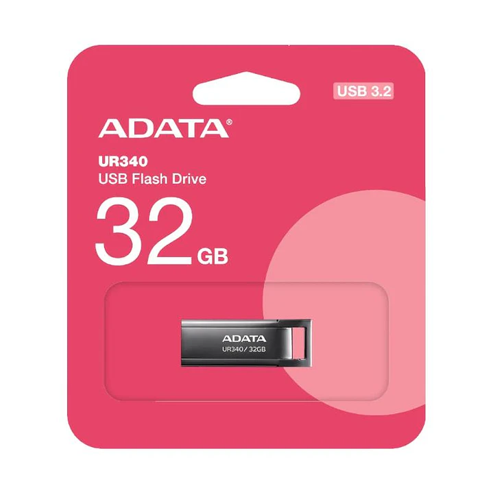 ADATA Lapiz USB UR340 32GB USB 3.2 Metal Black 4