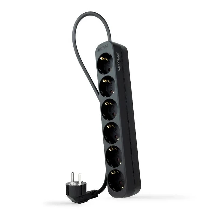 Nanocable Regleta de Enchufes 6 Tomas 1.4 m Negro 1