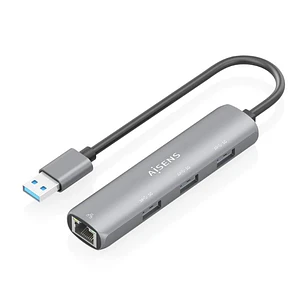 Aisens USB-A 3.0 Dock a RJ45 Hub 3xUSB-A 15cm