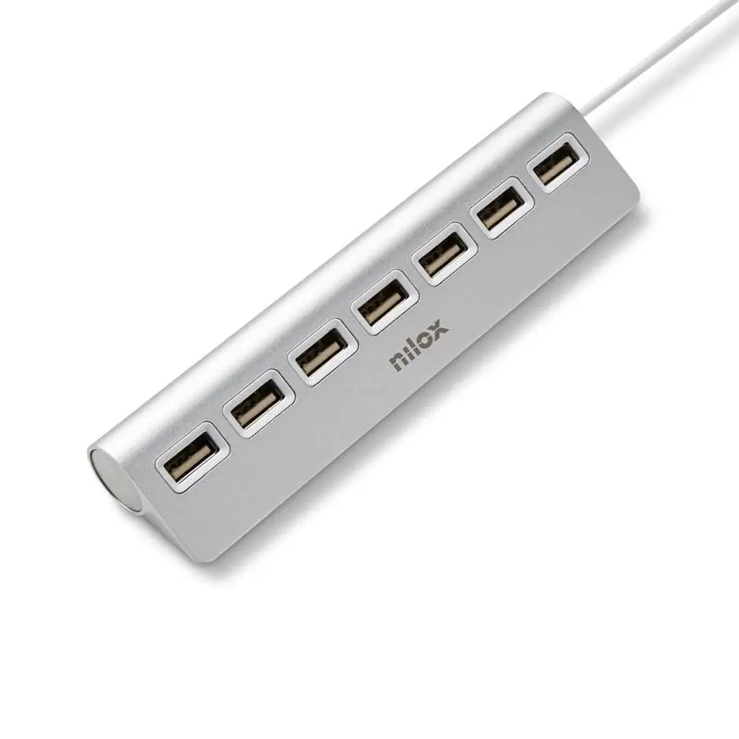 NILOX Hub 7 Puertos Usb 2.0 3