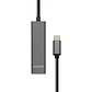 Aisens Hub USB 3.1 USB-C/M-4xTipo A/H gris, 15cm - thumbnail 1