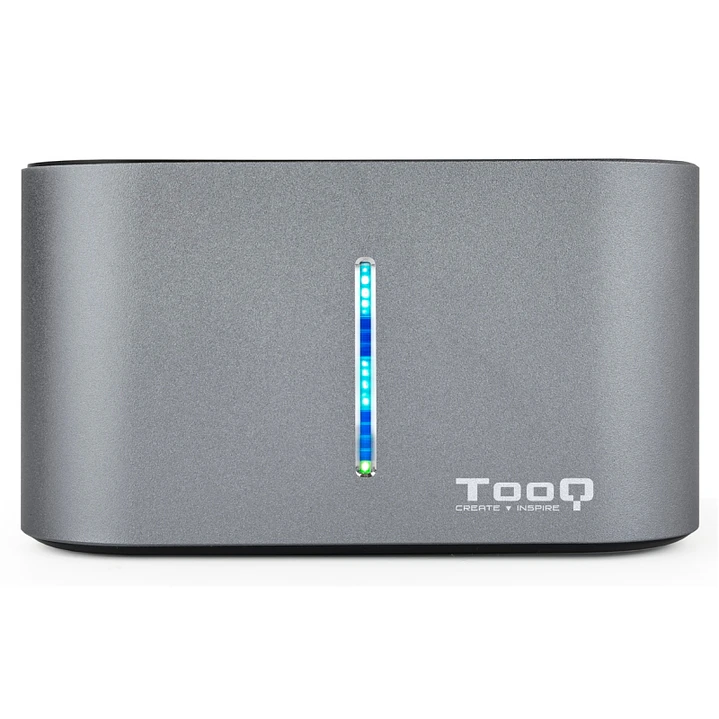 Tooq TQDS-805G Dock Station Doble Bahía HDD Gris 2