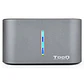 Tooq TQDS-805G Dock Station Doble Bahía HDD Gris - Thumbnail 2