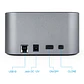 Tooq TQDS-805G Dock Station Doble Bahía HDD Gris - Thumbnail 3