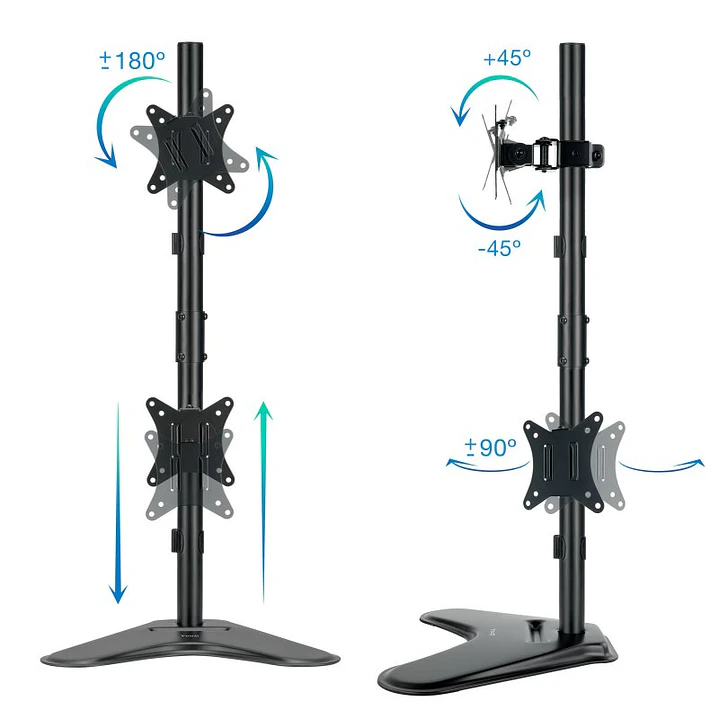 Tooq Soporte mesa DB1703TNV-B  2 brazos Vertical 2