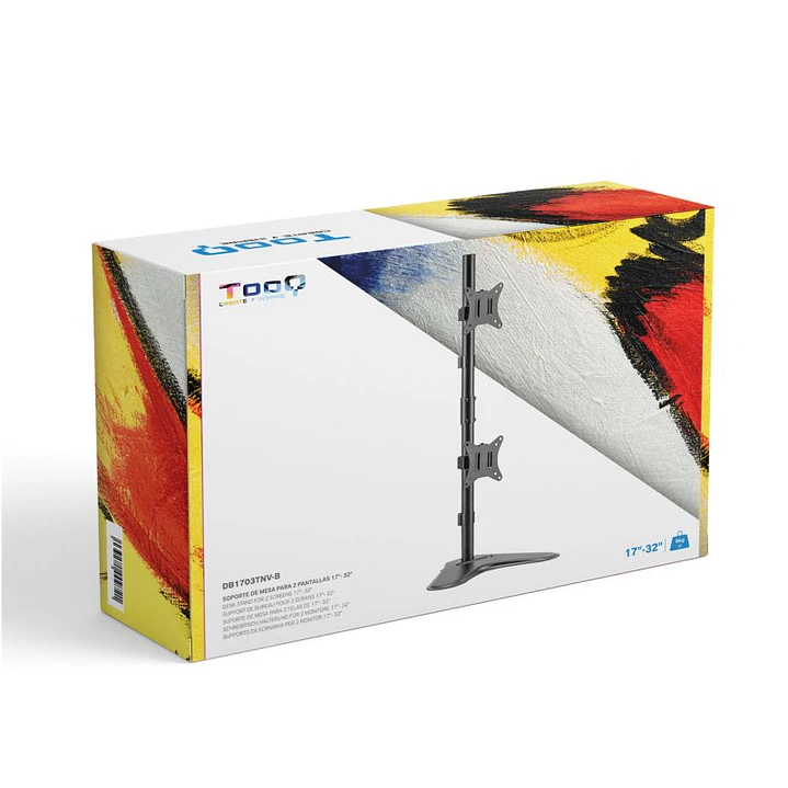 Tooq Soporte mesa DB1703TNV-B  2 brazos Vertical 4