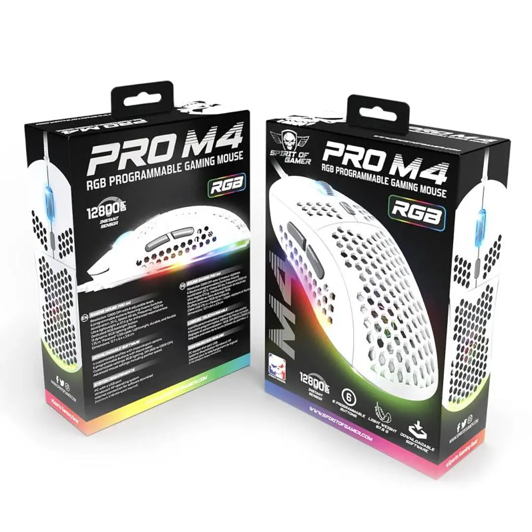 Spirit of Gamer Ratón Pro M4 White 4