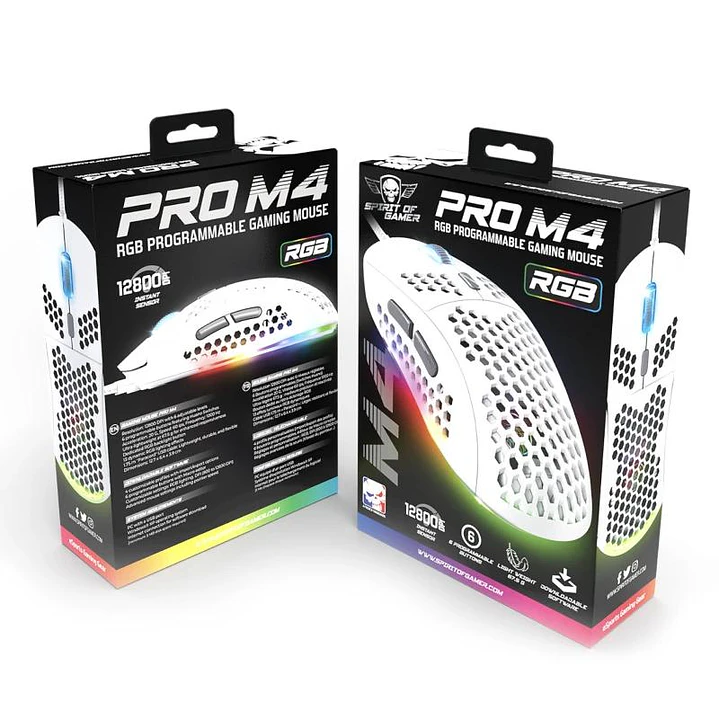 Spirit of Gamer Ratón Pro M4 White 4