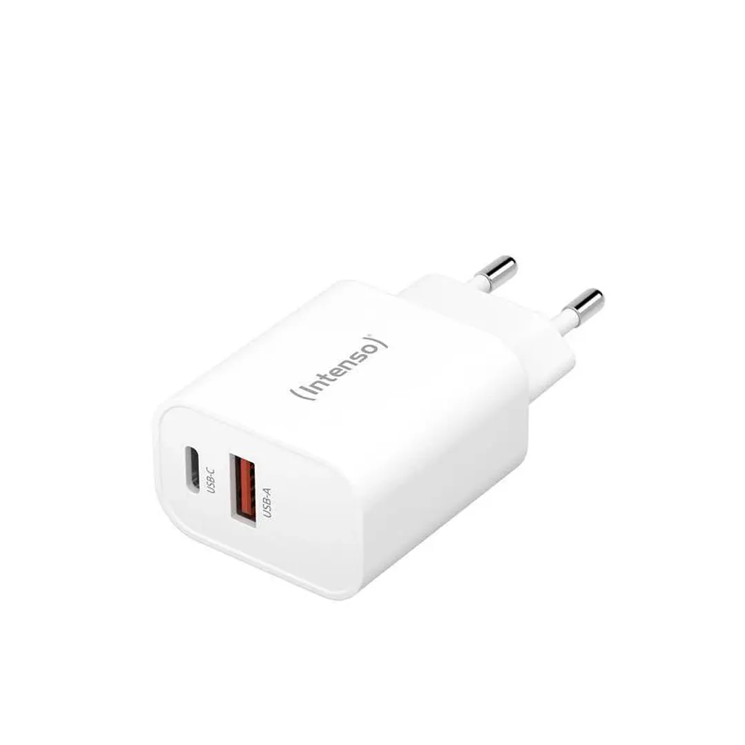 Intenso | Cargador pared W30AC|1xUSB-A 1xUSB-C 2