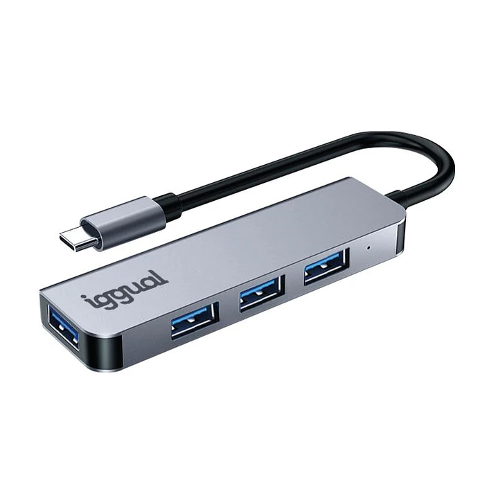 iggual Hub USB 3.0 tipo C x 4 puertos USB-A 3.0 1