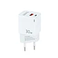 TOOQ Cargador pared GAN USB-C/USB-A 30W - Miniatura 1