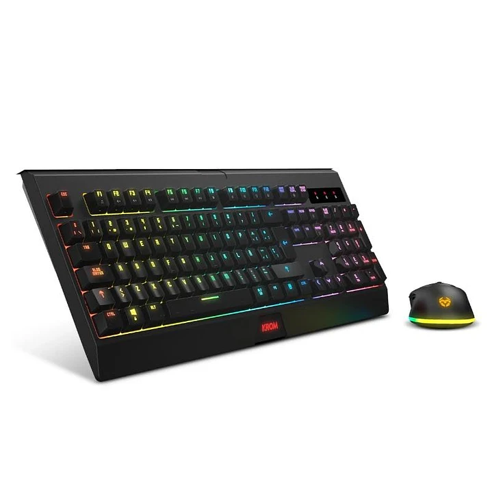 KROM KABALA  | Kit Teclado y Ratón Wireless RGB SP 1