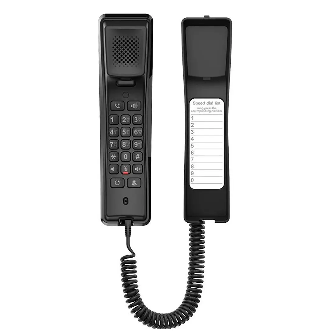 Fanvil H2U Tlf IP Hotel 2 Líneas SIP PoE Negro 1