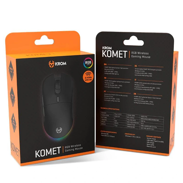 Krom Komet Raton inalambrico Rgb 4