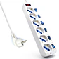 EWENT EW3932-5m Regleta 6 Tomas / 6 interruptor 5m - thumbnail 2