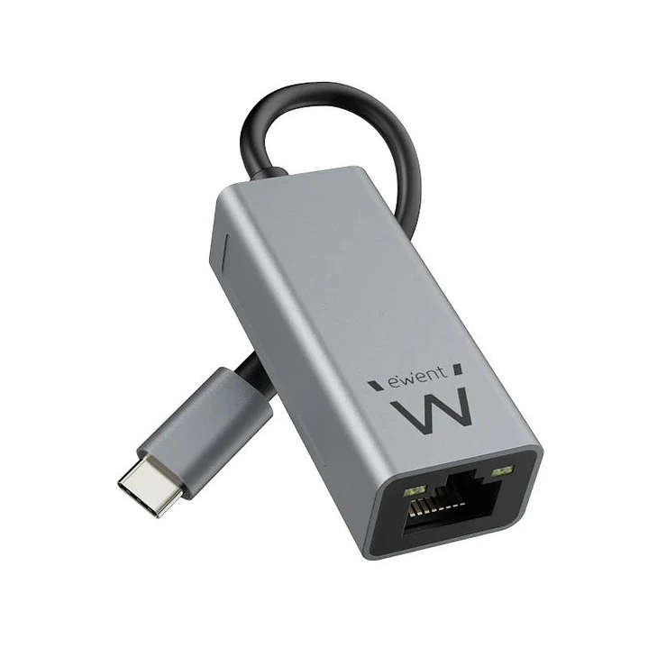 EWENT ADAPTADOR DE RED GIGABIT USB-C ALUMINIO 2