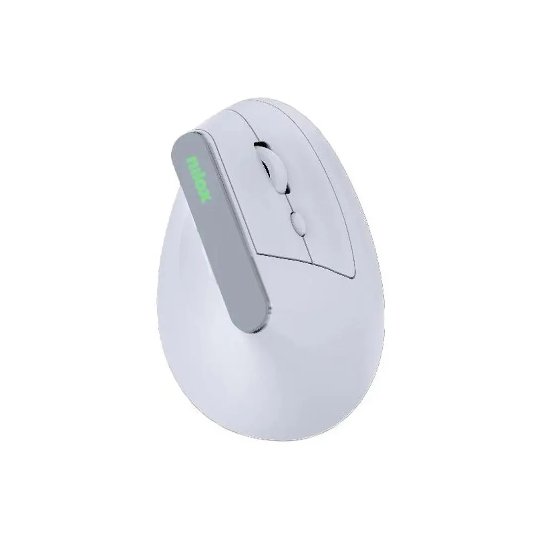 Nilox Ratón Wir Vertical Rec. Silen 1600DPI Blanco 1
