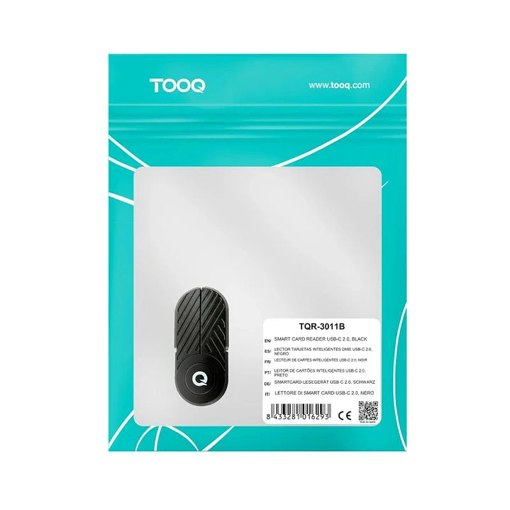 Tooq TQR-3011B Lector DNIe USB-C 2.0 Negro 3