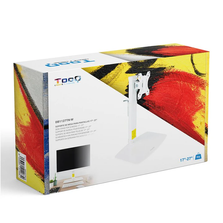 Tooq DB1127TN-W Soporte mesa monitor/tv 17-27