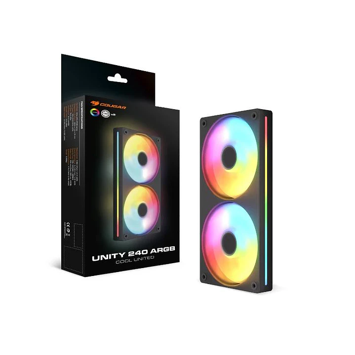 Cougar Ventilador UNITY240-FB Argb 12cm Black 4