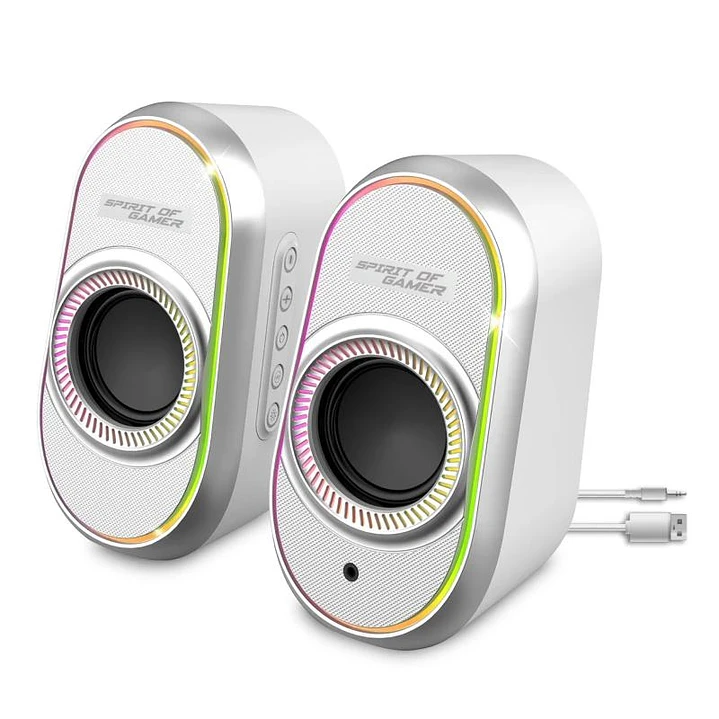 Spirit of Gamer Altavoz 2.0 FANATIC 500 RGB White 1