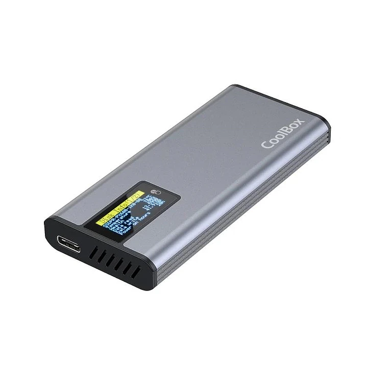 Coolbox CAJA SSD M.2 NVME/SATA LCD MINICHASE PS32 1