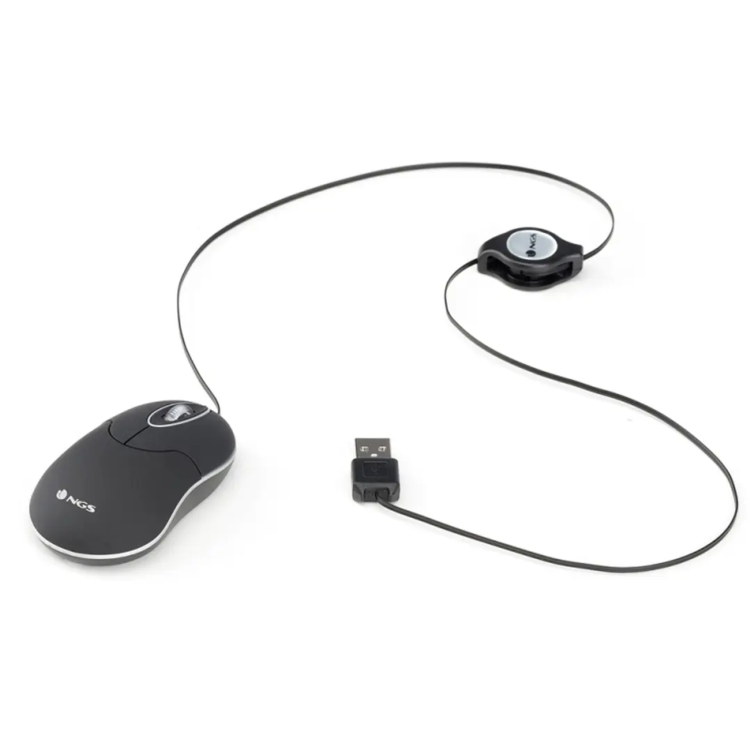 NGS Ratón Retráctil SINBLACK 1000dpi Negro 2