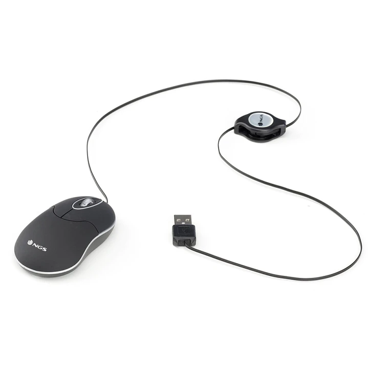 NGS Ratón Retráctil SINBLACK 1000dpi Negro 2