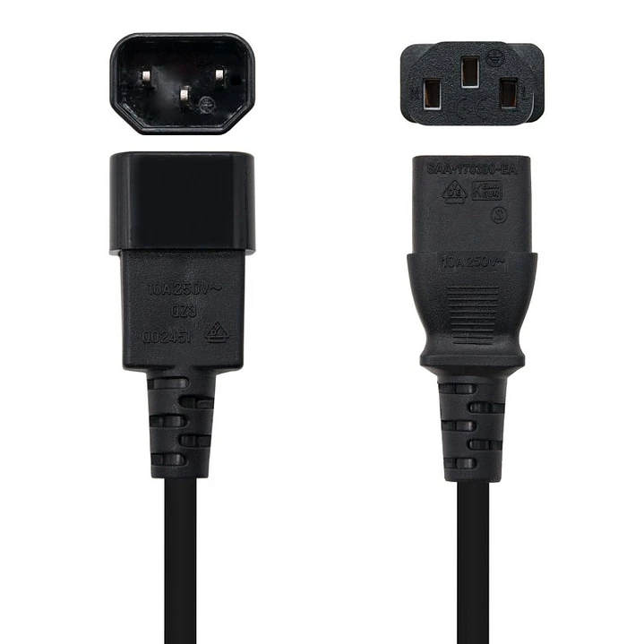 Nanocable Cable Alimentacion CPU, C13/H-C14/M, 3.M 2