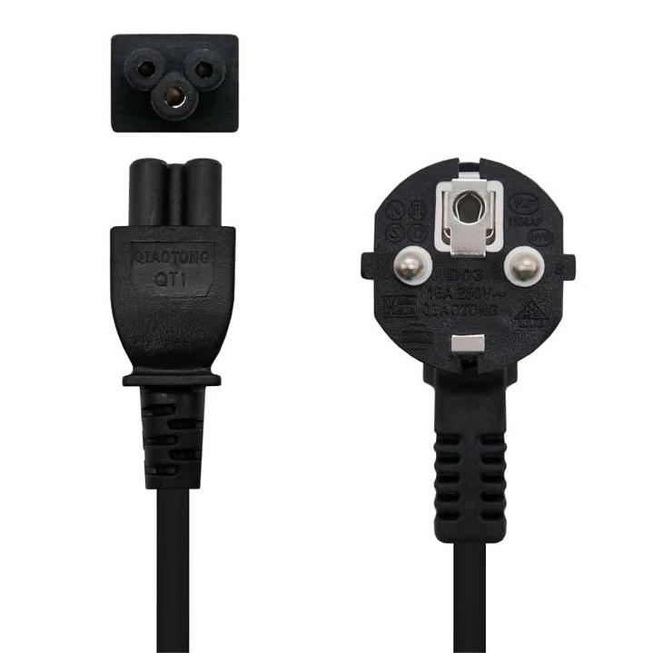 Nanocable Cable Alim. trébol, CEE7 -M-C5-H, 2 m 2