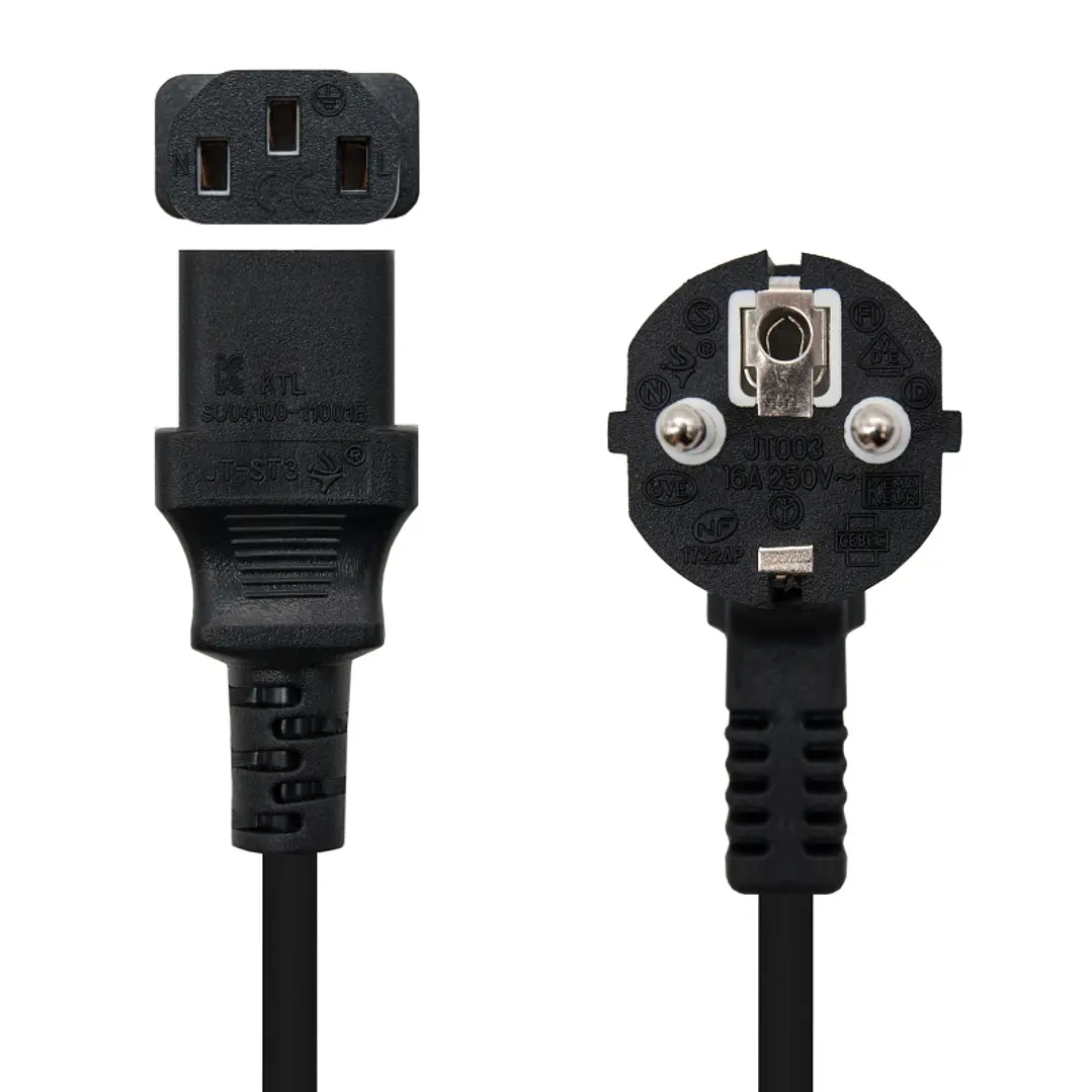 Nanocable Cable alim. CPU, CEE7/M-C13/H, negro, 5m 2