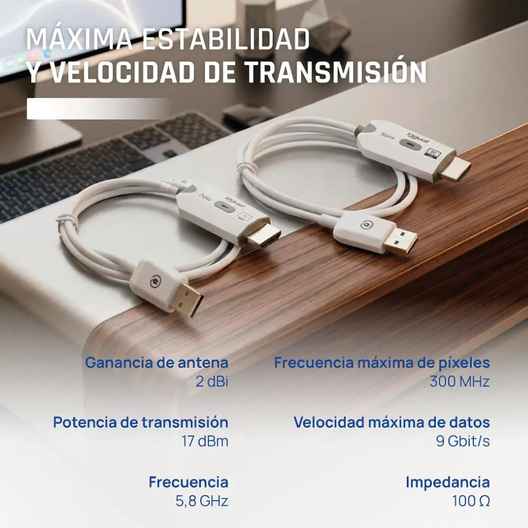 iggual Transmisor y receptor HDMI FHD inalámbrico 4