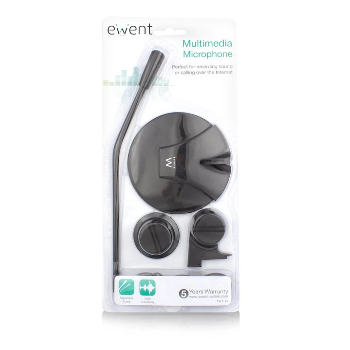 Ewent EW3550 Micrófono Multimedia Negro 3