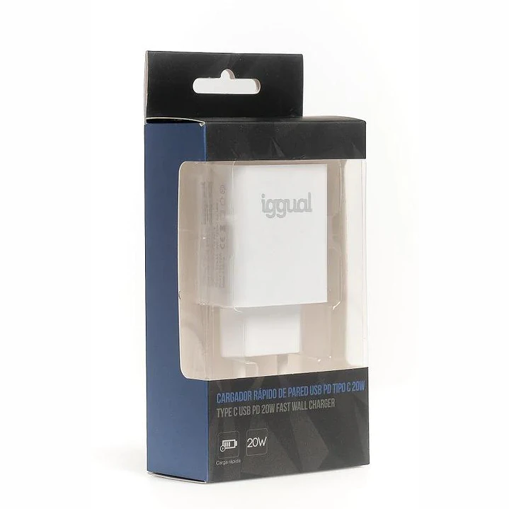 iggual Cargador rápido USB PD tipo C 20W 4