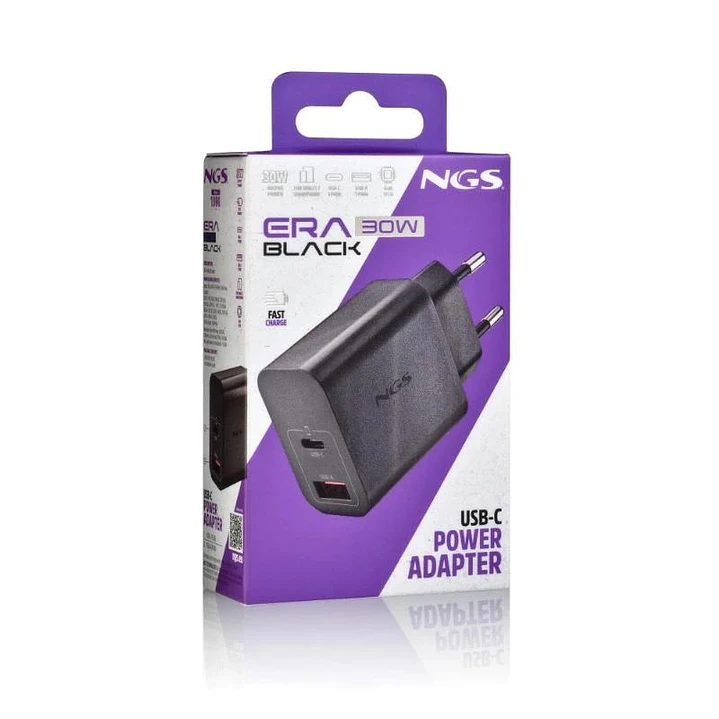 NGS CARGADOR GAN ULTRARAPIDO 30W USB-C+ USB-A 4