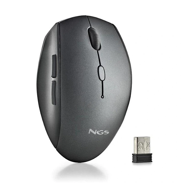 NGS RATON INALAMBRICO CON TECLAS SILENCIOSAS NEGRO 1