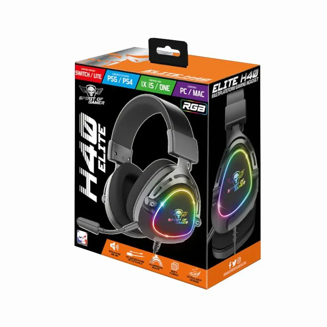 Spirit of Gamer Auriculares Elite H-40 Negro 2