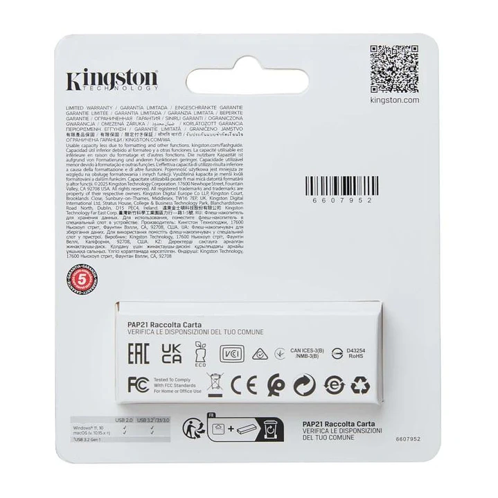 Kingston DataTraveler Exodia S 256GB USB 3.2 Gen 1 4