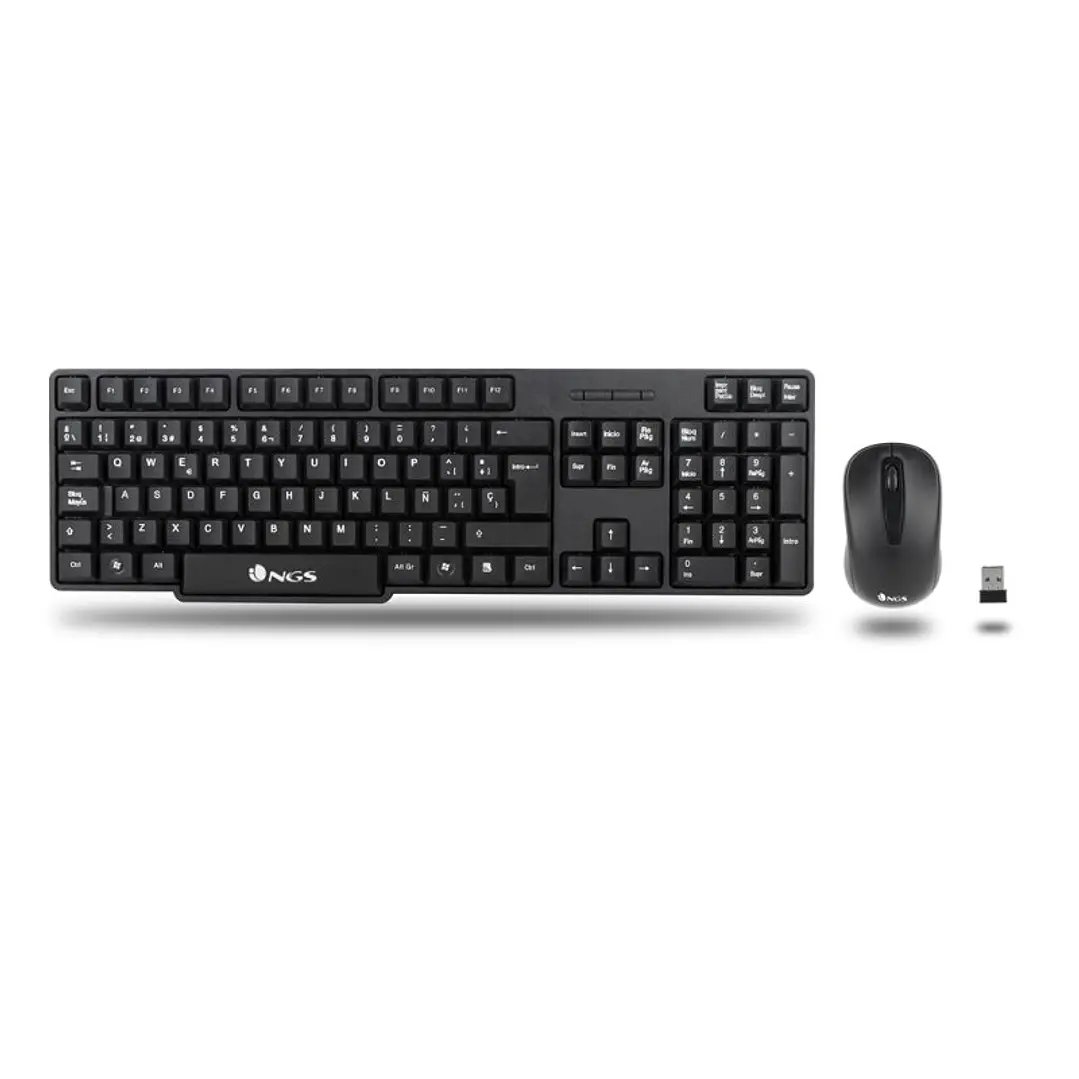 NGS EUPHORIAKIT TECL + RATON WIRELESS 2,4GHZ NEGRO 1