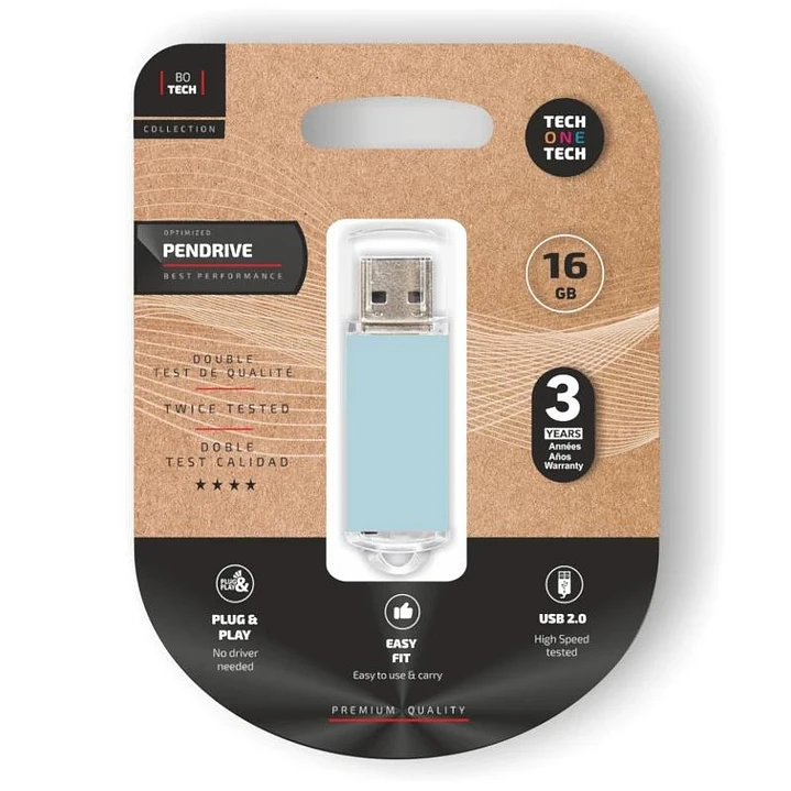 TECH ONE TECH Basic Pendrive 16Gb USB 2.0 Blue 1
