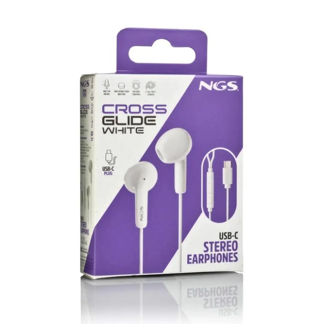 NGS Auricular Intraural Blanco Micro USB-C 4