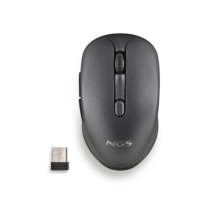 NGS Raton Inalambrico Recargable Silencioso Negro 1