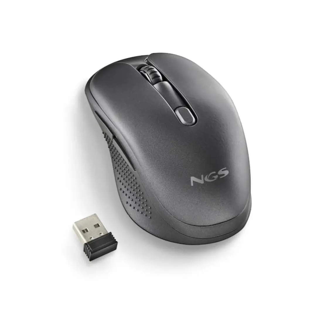 NGS Raton Inalambrico Recargable Silencioso Negro 3