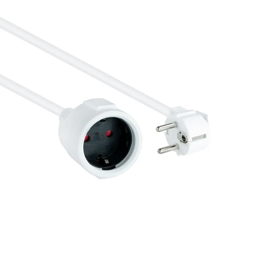 Nanocable Cable Alim. Alargador schuko blanco 5 M 1