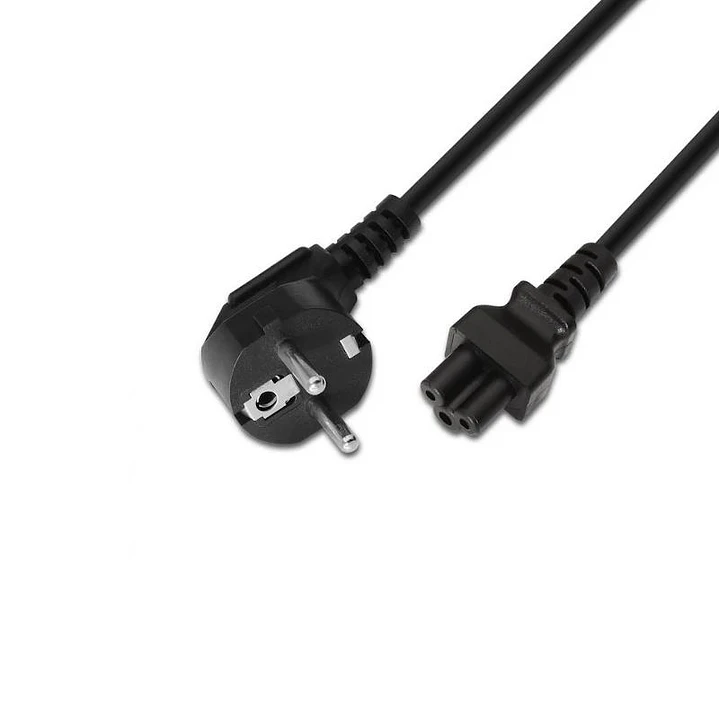 Aisens Alimentación Trébol CEE7/M-C5/H negro 1.5m 1