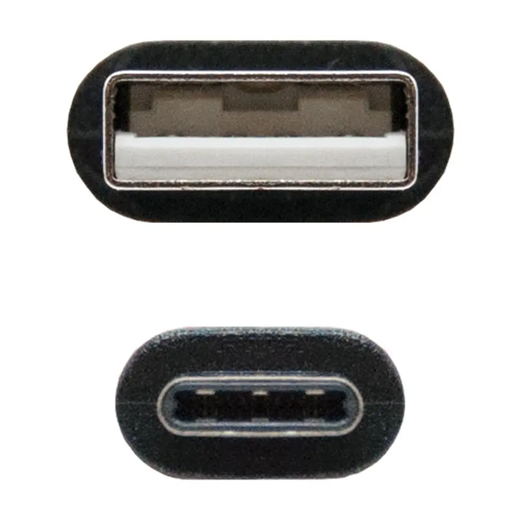 Nanocable Cable USB 2.0 3A Tipo USB-C/M-A/M 2 M 3
