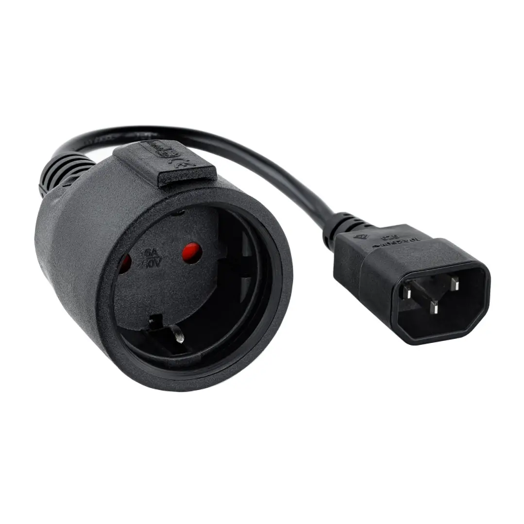 Nanocable Cable Adaptador C14/M a CEE7/H, 25cm 1